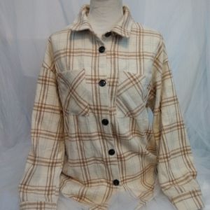 Plaid Shacket, new w/o tags size L